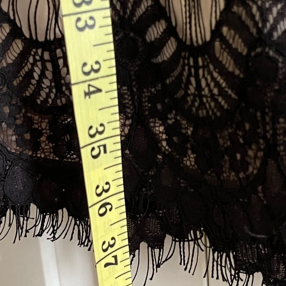 Wallis Uk 14 Timeless Black Lace Beige Lined Lace Shift Dress - Picture 7 of 8